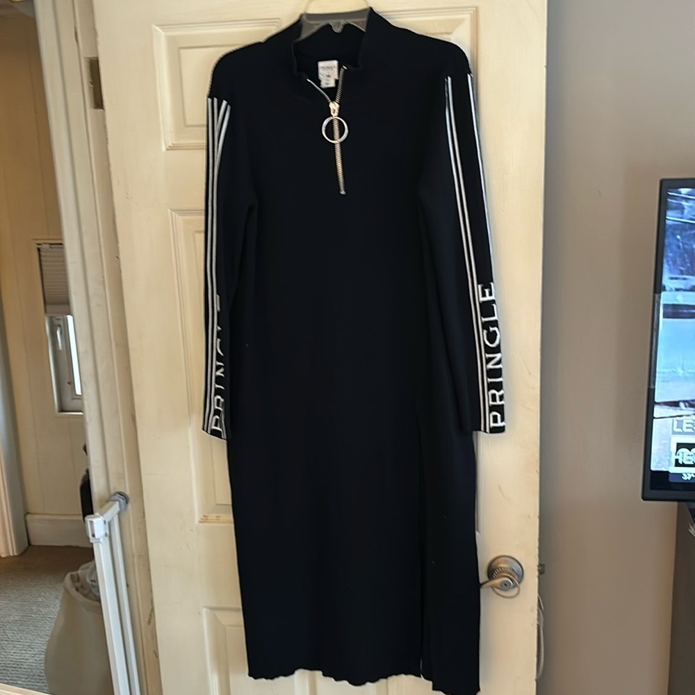 Pringle of Scotland’s for H&M XL full length black sporty dress with side slit